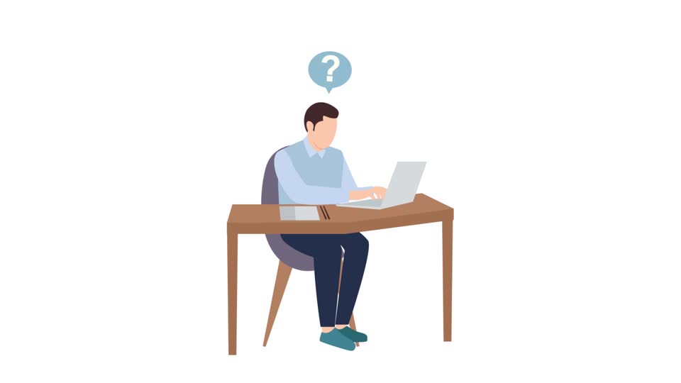 work from home animation