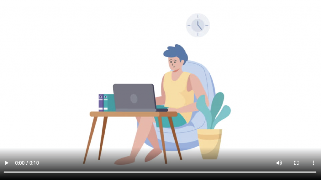 work from home animation